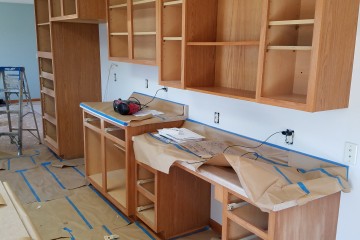 Prepping kitchen cabinets